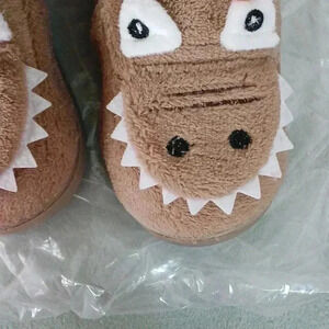 Toddler size 9 light brown cotton crocs...nwt